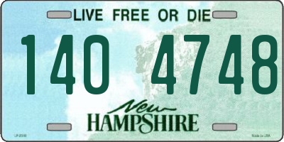 NH license plate 1404748