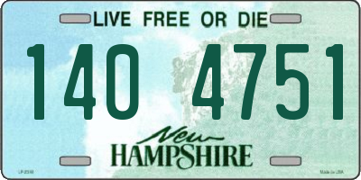 NH license plate 1404751