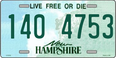 NH license plate 1404753