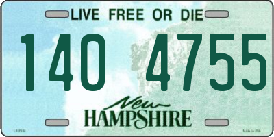 NH license plate 1404755