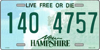 NH license plate 1404757