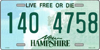 NH license plate 1404758