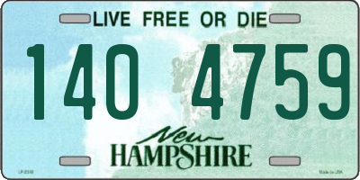 NH license plate 1404759