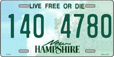 NH license plate 1404780
