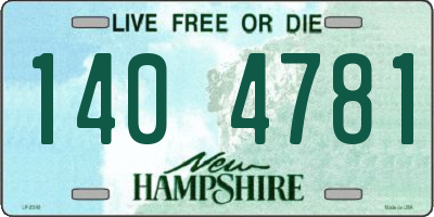 NH license plate 1404781