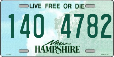 NH license plate 1404782