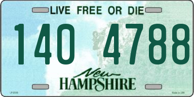 NH license plate 1404788