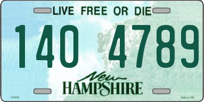 NH license plate 1404789