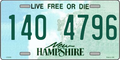 NH license plate 1404796