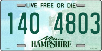 NH license plate 1404803