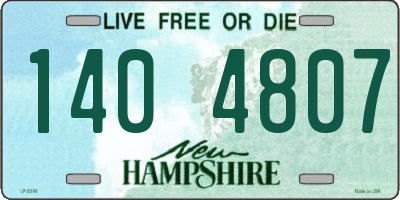 NH license plate 1404807