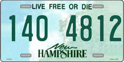 NH license plate 1404812