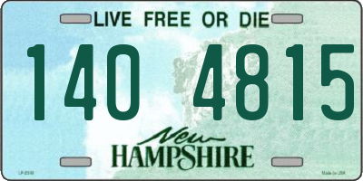 NH license plate 1404815