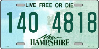 NH license plate 1404818