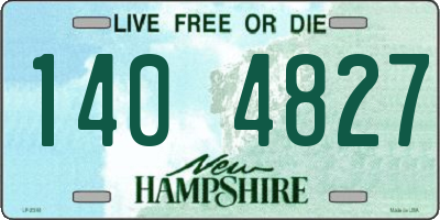 NH license plate 1404827
