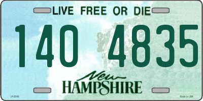 NH license plate 1404835