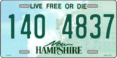NH license plate 1404837