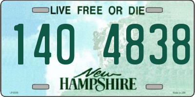 NH license plate 1404838