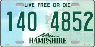 NH license plate 1404852