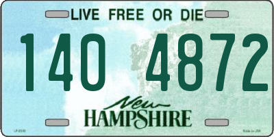 NH license plate 1404872