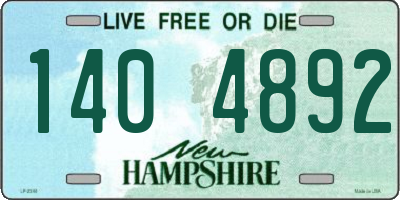 NH license plate 1404892