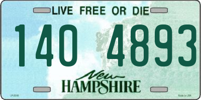 NH license plate 1404893