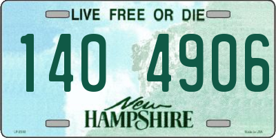 NH license plate 1404906