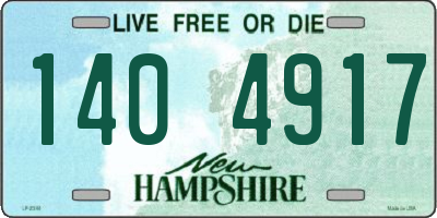 NH license plate 1404917