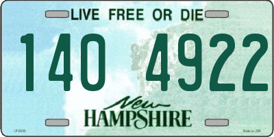 NH license plate 1404922