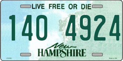 NH license plate 1404924