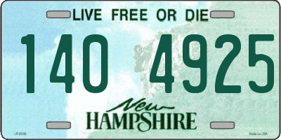 NH license plate 1404925