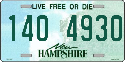 NH license plate 1404930