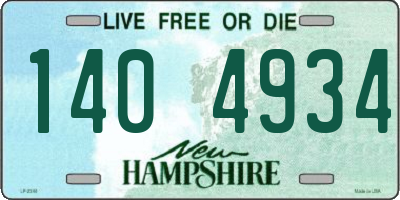 NH license plate 1404934