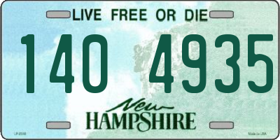NH license plate 1404935
