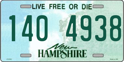NH license plate 1404938