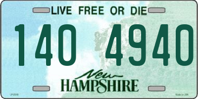 NH license plate 1404940