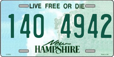NH license plate 1404942