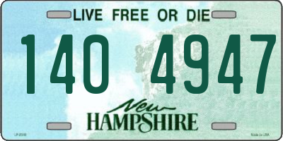 NH license plate 1404947