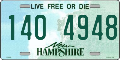NH license plate 1404948
