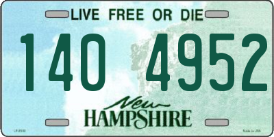 NH license plate 1404952