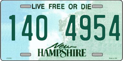 NH license plate 1404954