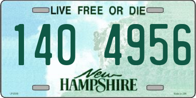 NH license plate 1404956