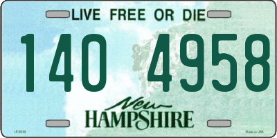 NH license plate 1404958