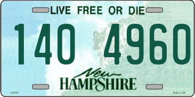 NH license plate 1404960