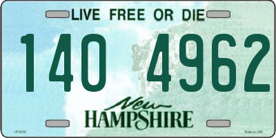 NH license plate 1404962