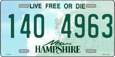 NH license plate 1404963