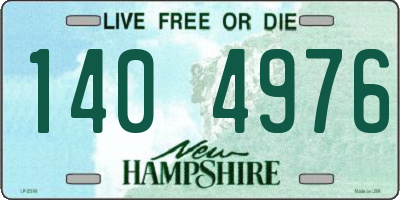 NH license plate 1404976