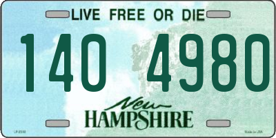 NH license plate 1404980