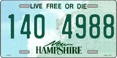 NH license plate 1404988