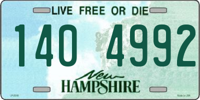 NH license plate 1404992